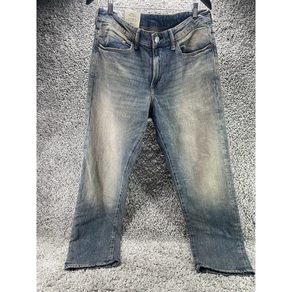 H&M Mens Size 33x32 Jeans Straight Regular Fit Denim Classic Med Wash New Tags - Picture 1 of 12